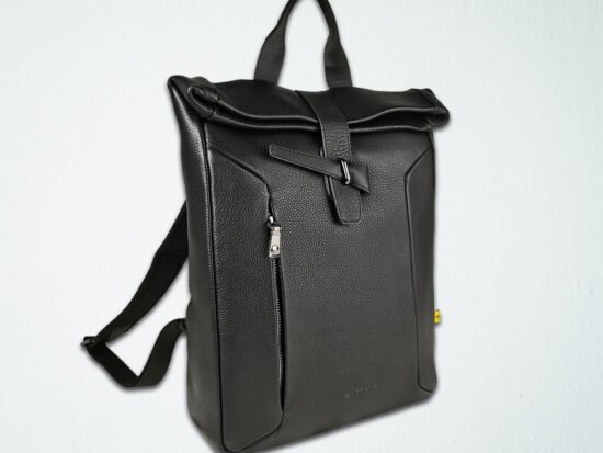 حقيبة ظهر جلدية للكمبيوتر المحمول مقاس 14 بوصة