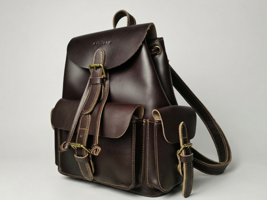 حقيبة بنية داكنة محسّنة