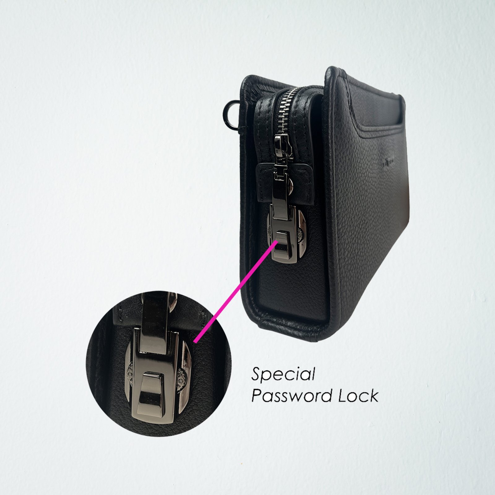 Convertible Clutch Crossbody with Password Lock - Image 3